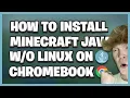 How To Install MINECRAFT JAVA On Chromebook Without Linux Mode