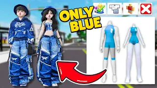 Brookhaven, but I Can ONLY Wear BLUE ZEPETO Outfits! 💙