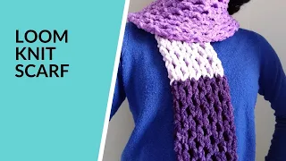 Loom Knit Honeycomb Stitch Scarf Double Knitting