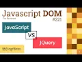 221 Difference between JavaScript and JQuery Easy explanations Javascript Hindi Tutorials 2022