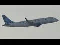 United Express Mesa Airlines Embraer E175LL Evo Blue Livery Takeoff From Idaho Falls N85373