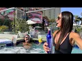 We go to a LAS VEGAS Pool Party Palm Tree Beach Club