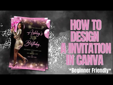 Download MP3 how to design a invitation in canva | diy birthday invitation | design in canva #canva #photoshop