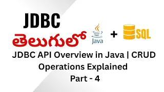JDBC API Overview in Java JDBC Tutorial