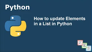 How to update Elements in a List in Python