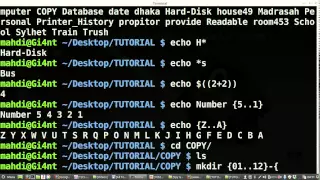 Bangla Linux Command Line Tutorial 10 echo and 10000 directory creat