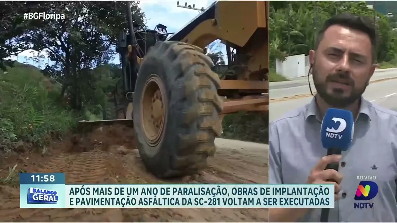 Obras na SC-281 são retomadas após mais de um ano de paralisação