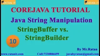 Core Java Tutorial String Manipulation -10 String Builder By Ratan Sir