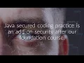 Security isec203 java secure coding practice