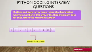 Leet Code 414 Third Maximum Number Python Coding Interview Question