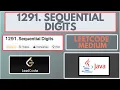 Leetcode 1291 Sequential Digits Medium Java Solution