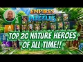 I Ranked Every 5 Star NATURE HERO in Empires Puzzles to find the Top 20 of all time This is Wild