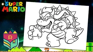 Coloring Super Mario Bros Bowser Coloring Book Pages