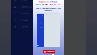 Create a Sidebar with React JS and Tailwind CSS Tutorial