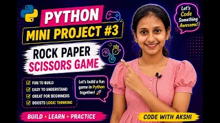 Build Rock Paper Scissors Game in Python Python Mini Project Beginner Tutorial
