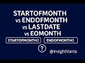 Power BI Dax functions STARTOFMONTH ENDOFMONTH LASTDATE and EOMONTH in DAX