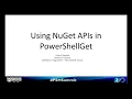 Using NuGet APIs in PowerShellGet