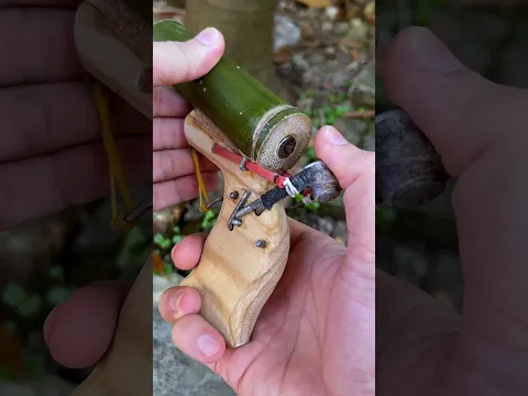 Amazing woodcraft – a wooden gun made with matches#diy  #bambooart #craft