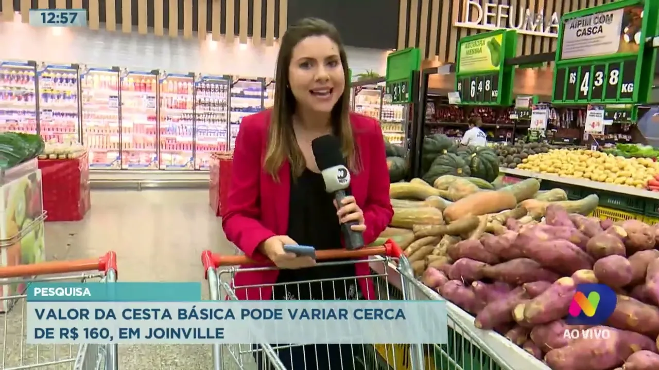 Pesquisa: valor da cesta básica pode variar cerca de R$ 160,00 em Joinville