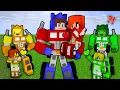 Download Lagu JJ Transformer is Loved by Girls Mikey and  Banana Kid - Optimus Prime - Maizen Minecraft Animation