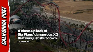 A Close-up Look At Six Flags Dangerous X2 That Was Just Shut Down