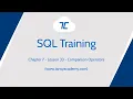 Tansy SQL Course Comparison Operators Chapter 7 Lesson 33