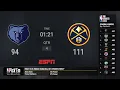 Grizzlies Nuggets NBA on ESPN Live Scoreboard