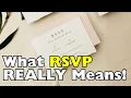 Wat betekent “RSVP”?