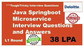 Core Java Java 8 Spring Boot Microservice Docker Real Interview Questions Deloitte