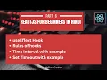 ReactJS for Beginners in Hindi - Part 6 Hooks useEffect Hooks Time Interval Set Timeout