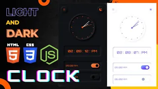 Clock using html css and javascript JavaScript project Neumorphism UI