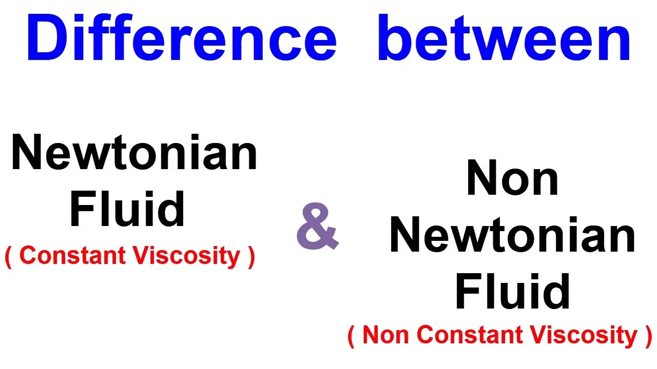 Difference between Newtonian fluid and Non Newtonian fluid