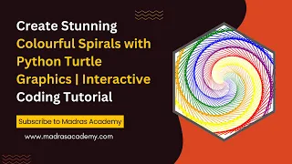 Create a Colourful Spiral with Python Turtle Interactive Python Graphics Tutorial