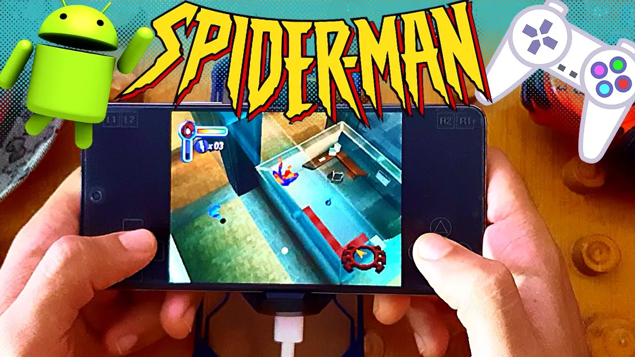 Spider Man 2000 - PS1 Emulator Android Gameplay (ePSXe) - APK For Mobile - 2023