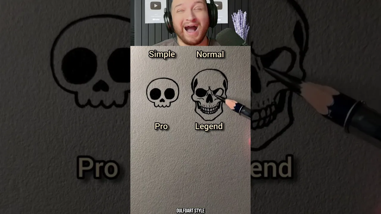 HOW TO DRAW A SKULL 🫨