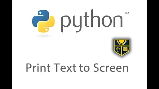 Printing to the screen in python