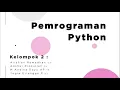 PEMROGRAMAN PYTHON - Penjelasan Tipe Data Variabel Konversi Nilai