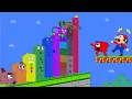 Mario and Numberblocks 1 vs the Giant Biggest Zombie Numberblocks Maze | Game Animation
