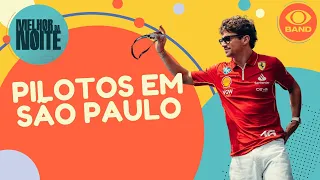 Pilotos da Fórmula 1 chegam no hotel em São Paulo | Melhor da Noite
