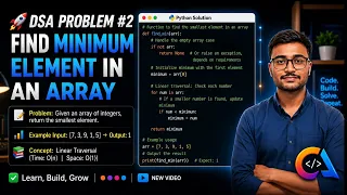 DSA Find Minimum Element in Array Python Best Approach O n with python