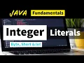 Integer Literals In Byte Short Int Programs Core Java Programs with Output