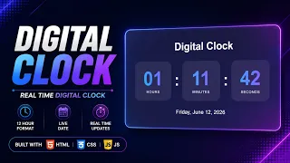 Build a Real-Time Digital Clock with HTML CSS JS