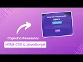 Creating a CAPTCHA Verification System with HTML CSS and JavaScript Desk of Noyon
