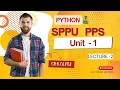 SPPU PPS Unit - 1 Basics of the python Programming Lecture