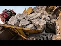 BIG ROCK Crusher Machine - FULL Powerfull Process A Giant in Action-Big Rock Crushing
