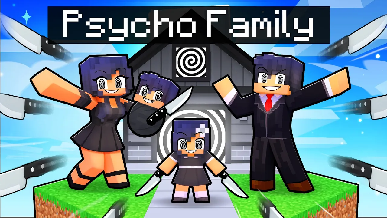 Having a PSYCHO FAMILY in Minecraft!