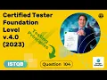 ISTQB Foundation level v 4 0 2023 Question