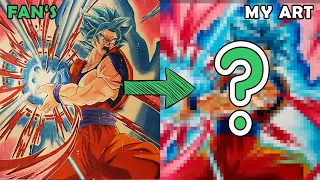 drawing goku ssgss kaioken kamehamha raging power redraw fans drawing