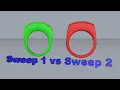 Difference between Sweep 1 and 2 Rail in Rhino 3D