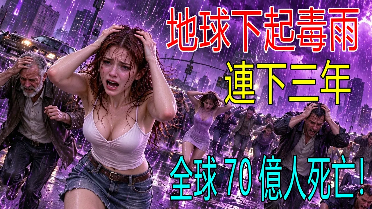 地球下起毒雨,連下三年,全球70億人死亡!